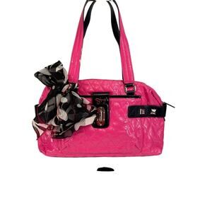 Original by Sharif 1827 Satchel Shoulder Bag Pink Barbiecore Quilted Elegant